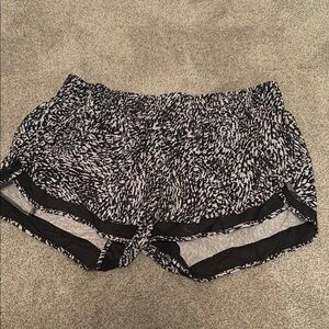 Black and White Patterned 4 Inch Shorts